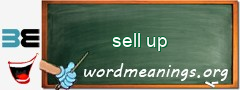 WordMeaning blackboard for sell up